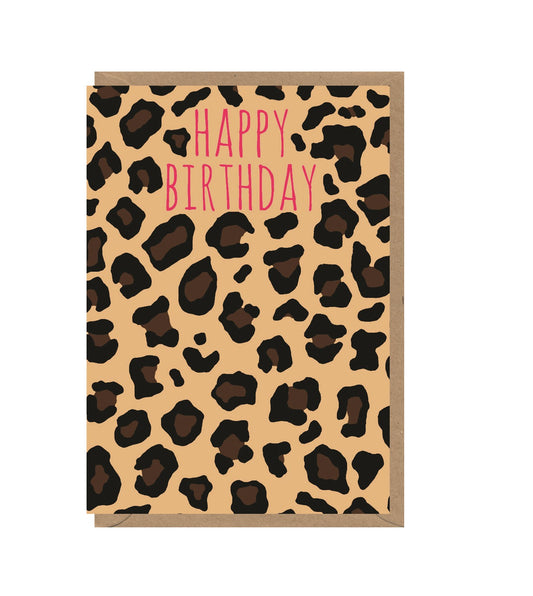 Happy Birthday Leopard Print