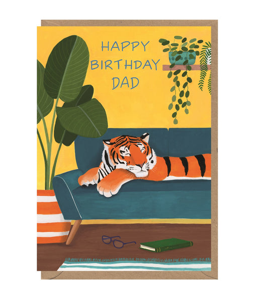 Tiger Happy Birthday Dad Card