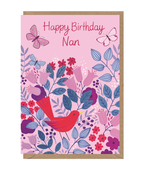 Bird Nan Birthday Card