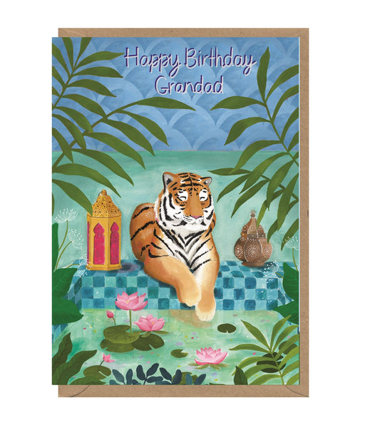 Tiger Grandad Birthday Card
