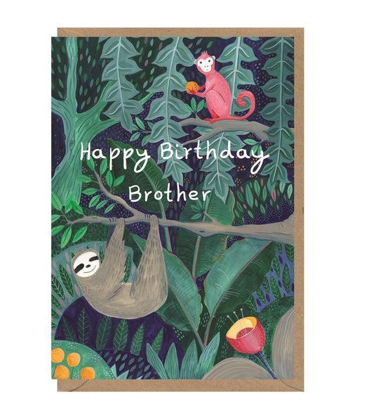 Sloth Brother Birthday Card