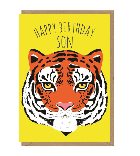 Tiger Son Birthday Card