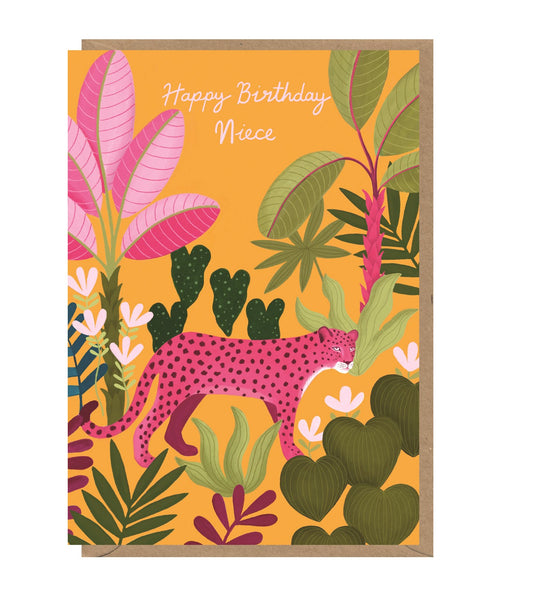 Big Cat Niece Birthday Card