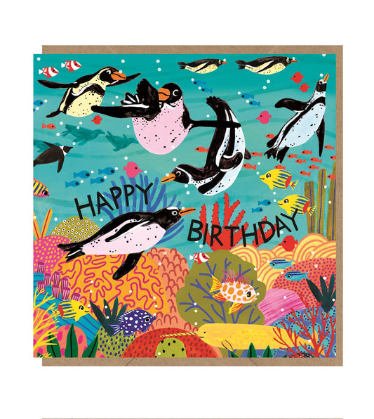 Penguins Birthday (Large Card)