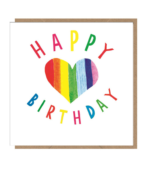 Happy Birthday Rainbow Heart