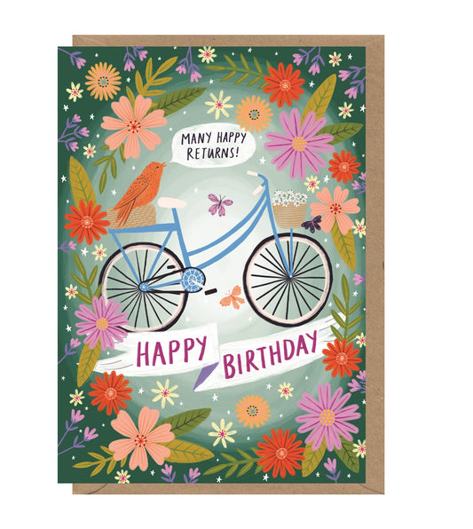 Many Happy Returns Bicycle Card