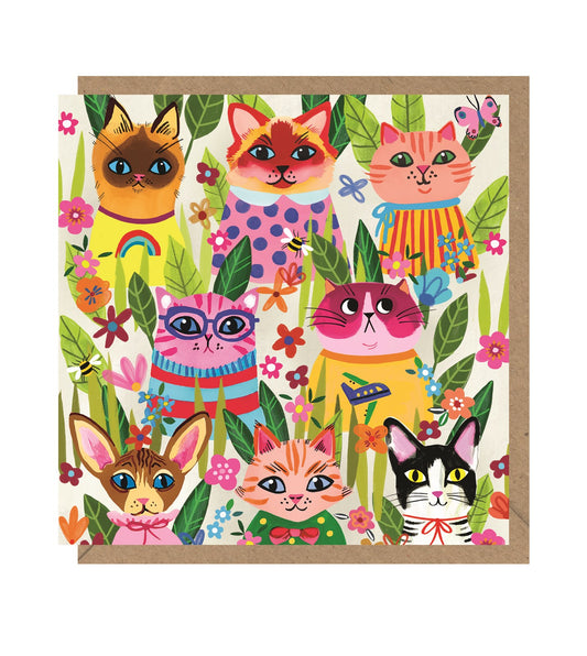 Kitsch cats card