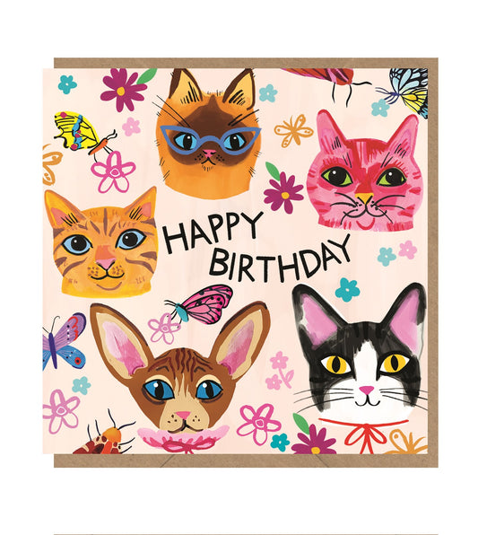 Kitsch Birthday Cats Card