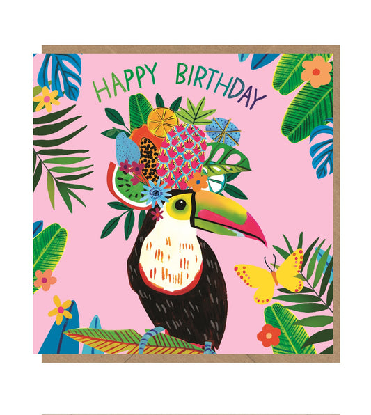 Tropical Toucan Birthday Card