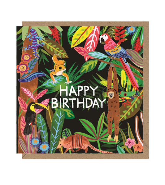 Jungle Animals Birthday Card