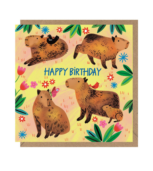 Capybaras Birthday Card