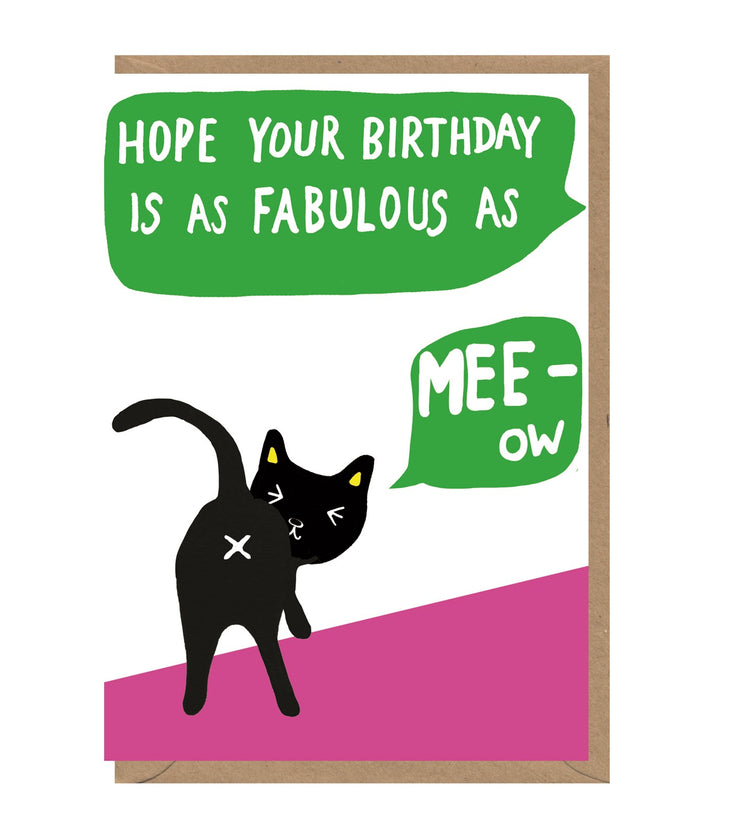 Fabulous Mee-ow Birthday Card