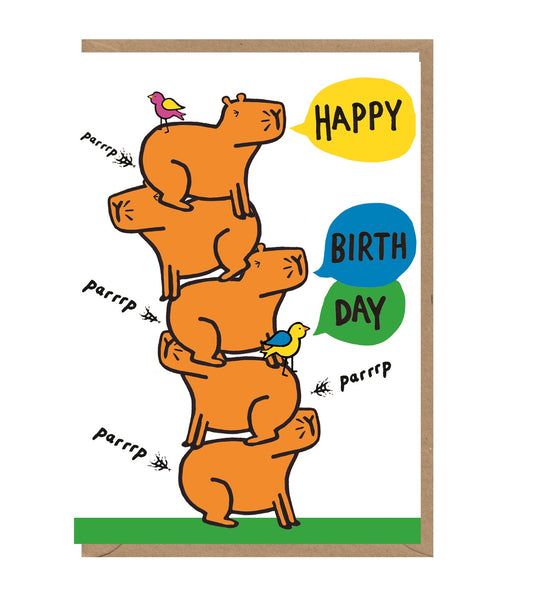 Capybara Birthday Card