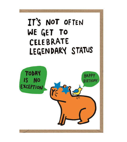 Legend Status Birthday Card