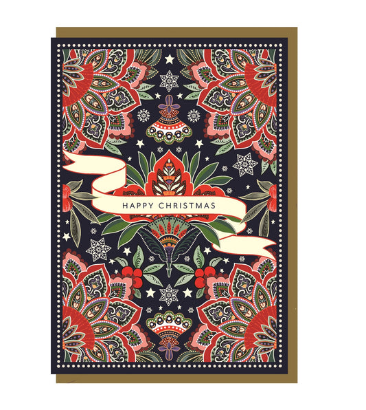 Happy Christmas Scroll Card