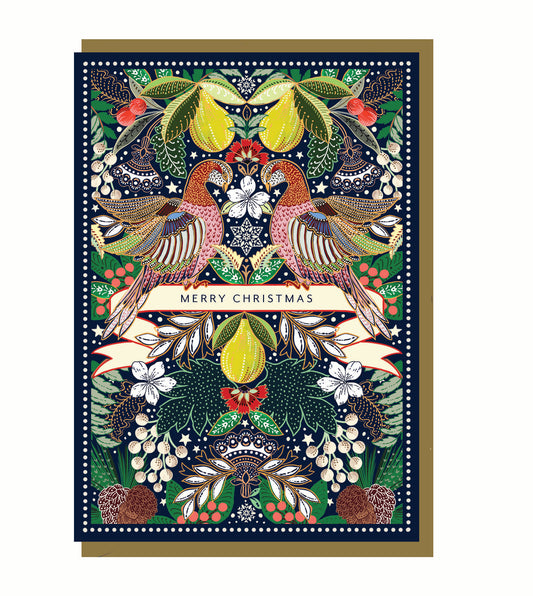 Happy Christmas Partridges Card