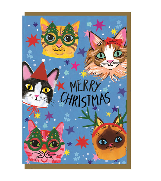 Merry Christmas Kitsch Cats Card