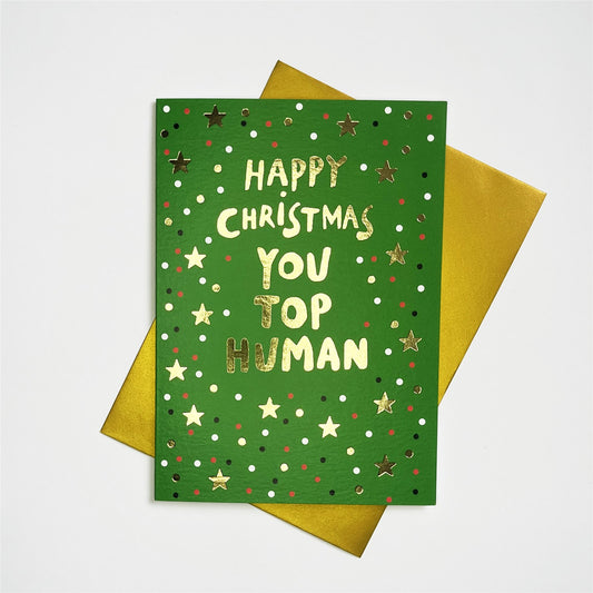 Xmas Top Human Card