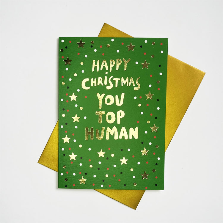 Xmas Top Human Card