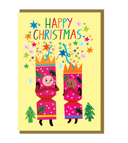 Happy Christmas Crackers Card