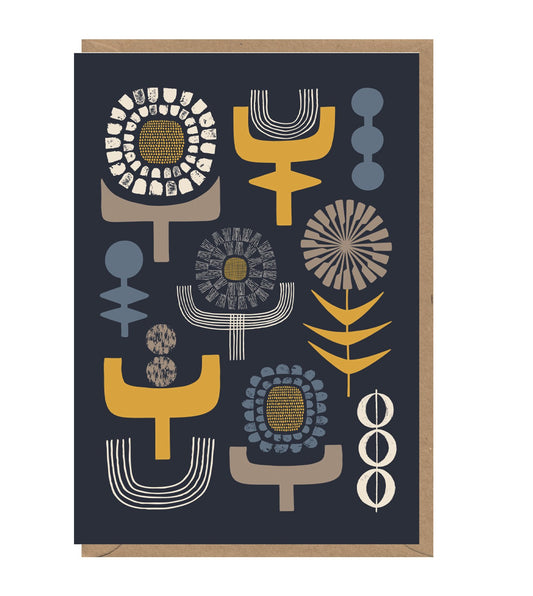 Blue & Mustard shapes by Eloise Renouf