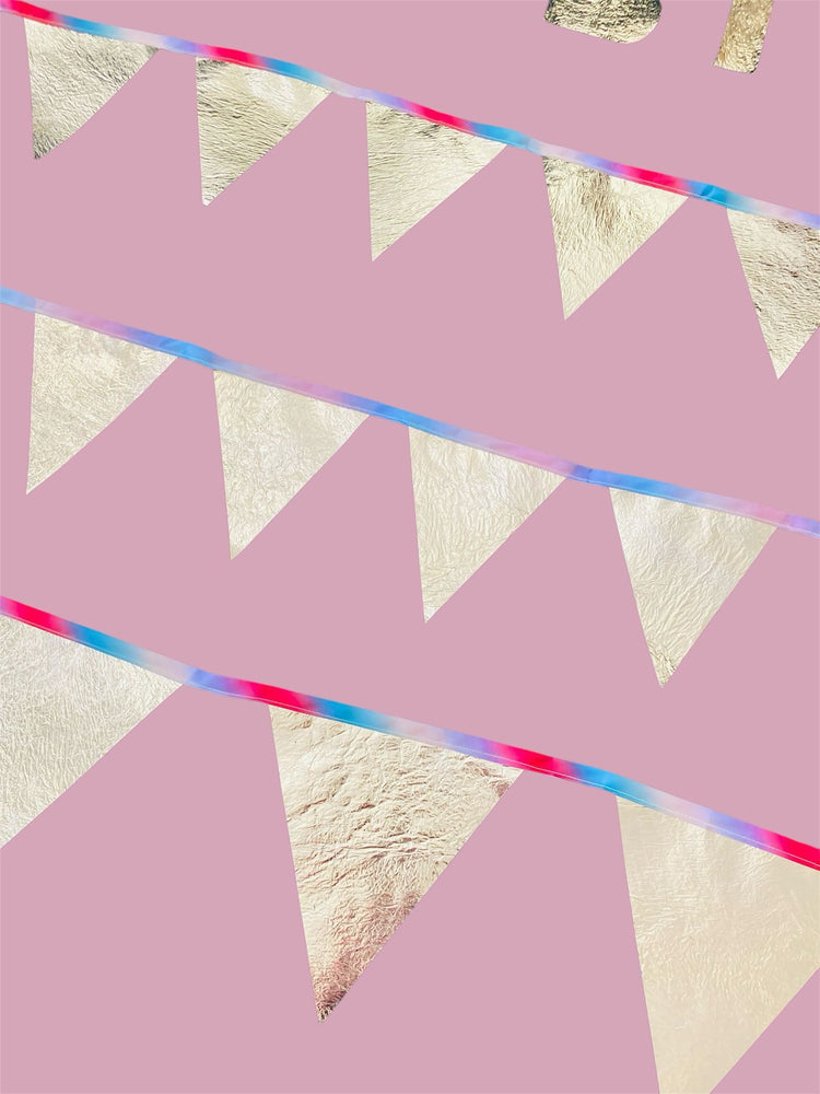 Gold Eco Party Banner Pack FOR HIRE ONLY