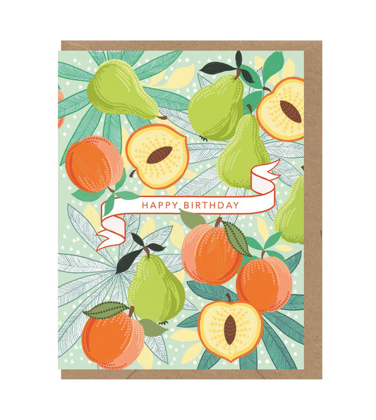 Peaches & Pears Birthday Card