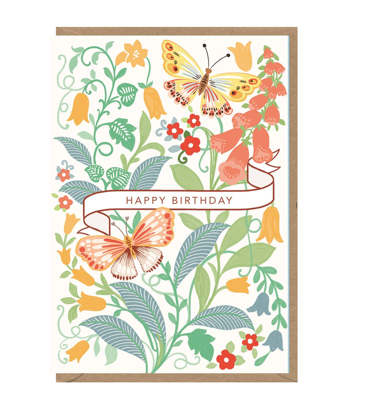 Happy Birthday Butterflies Card