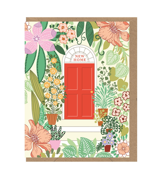 New Home - red door card
