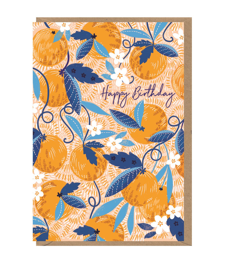 Oranges Birthday Card