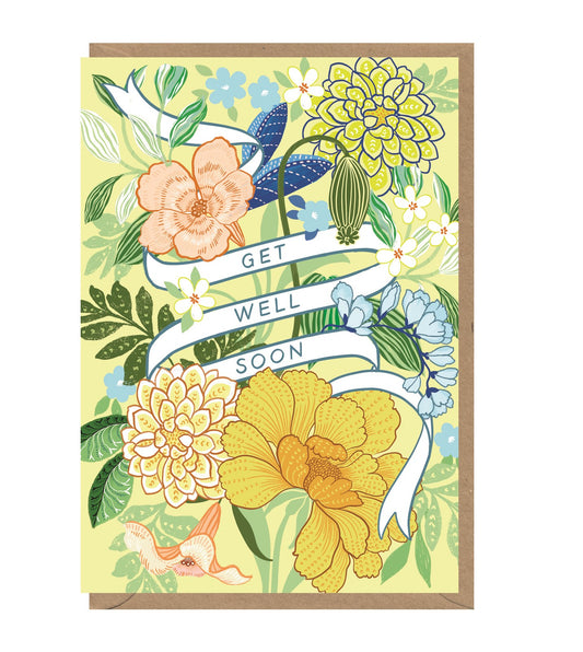 Floral Get Well Soon Card