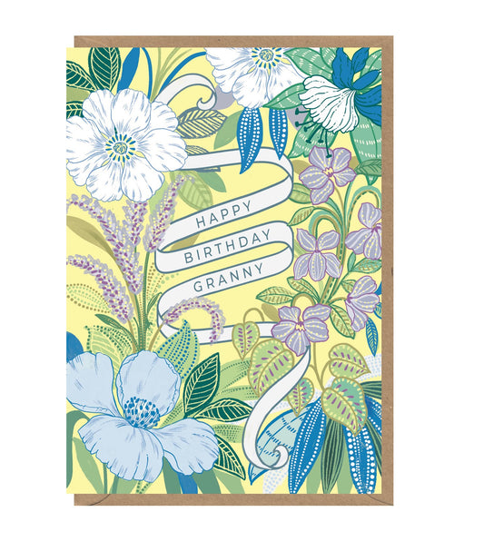 Floral Happy Birthday Granny Card