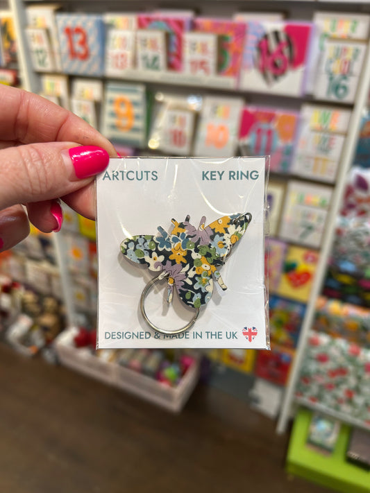 Liberty-print Bee Keyring