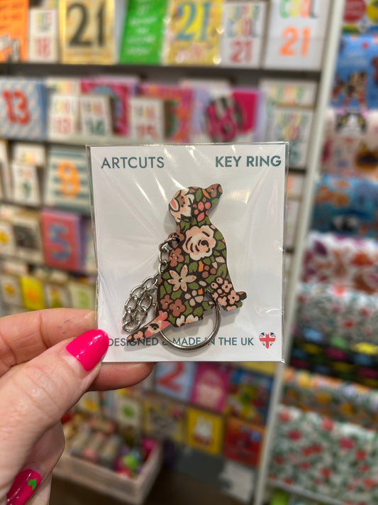 Liberty-print Dog Keyring