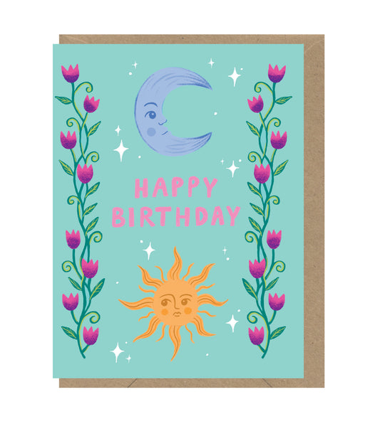 Birthday Sun & Moon Mini Card