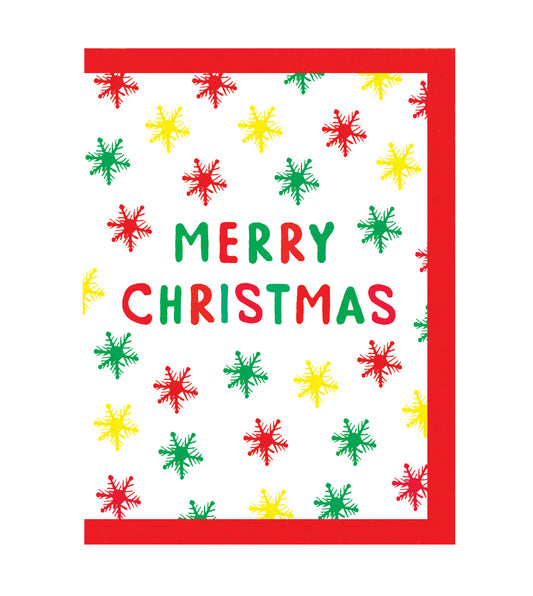 Merry Christmas Snowflakes Mini Card