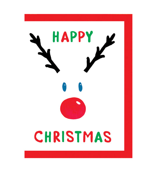 Happy Christmas Rudolph Card