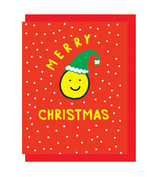 Merry Christmas Smiley Face Card