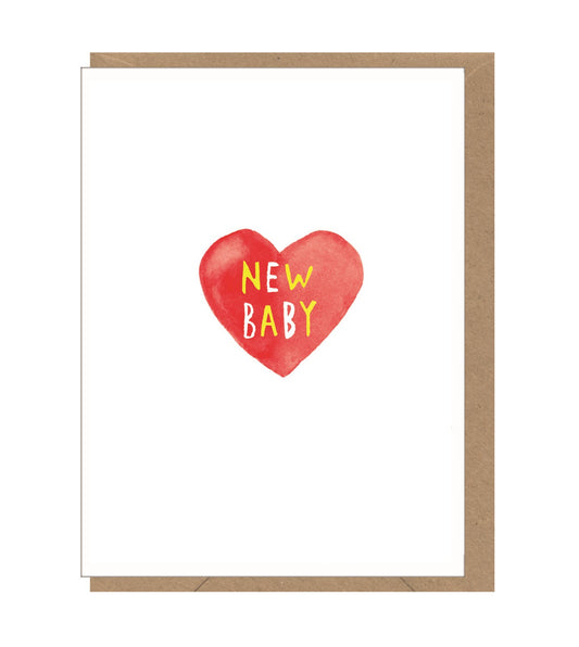 New Baby Heart Mini Card