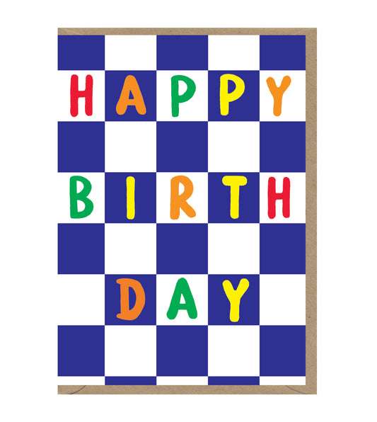 Happy Birthday Checkerboard Card