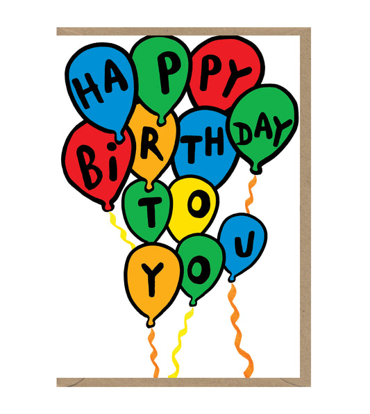 Happy Birthday Balloons Card