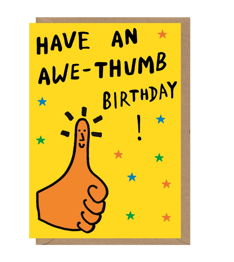 Awe-Thumb Birthday Card
