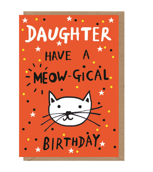 Daughter Meow-gical Birthday Card