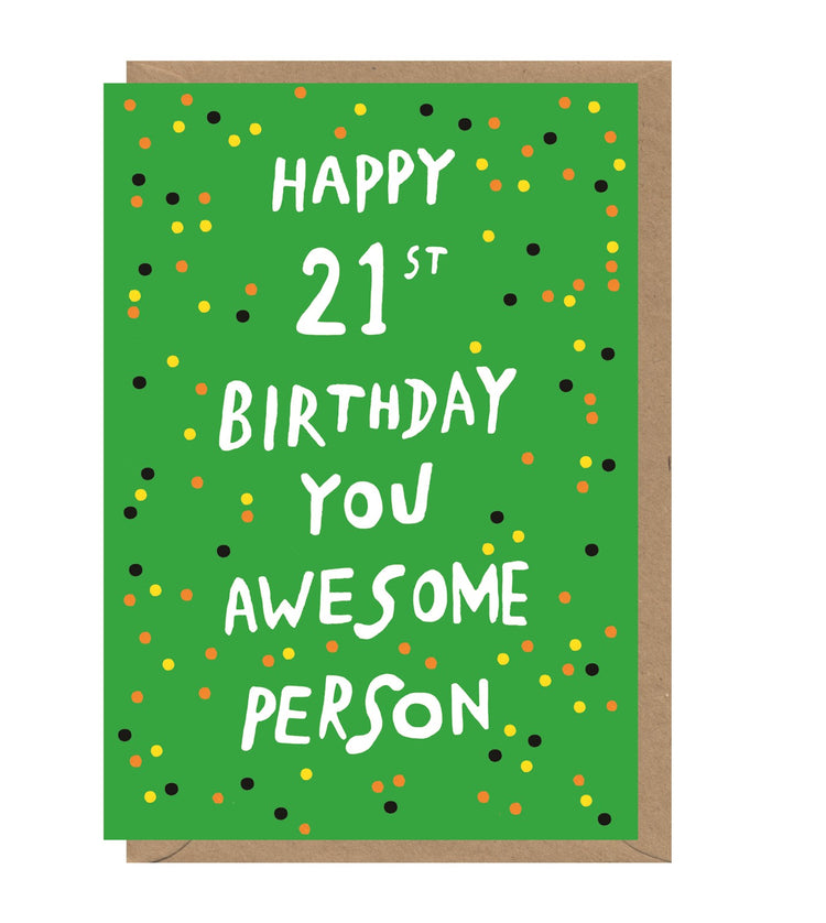 Awesome 21st Birthday Card