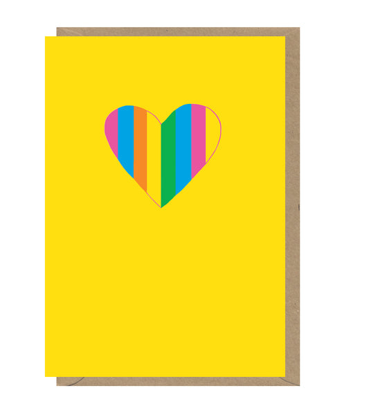 Neon Rainbow Heart Yellow