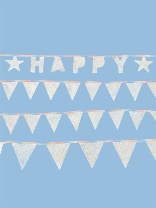 Silver Eco Party Banner Pack - HIRE ONLY