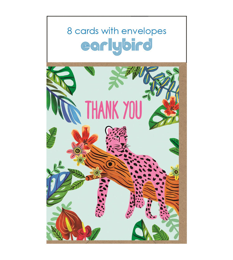 Pink Leopard Thank You Pack