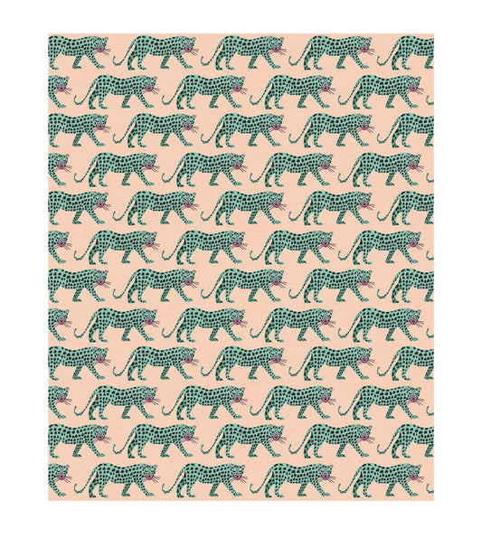 Blue Leopard Giftwrap by Bex Parkin