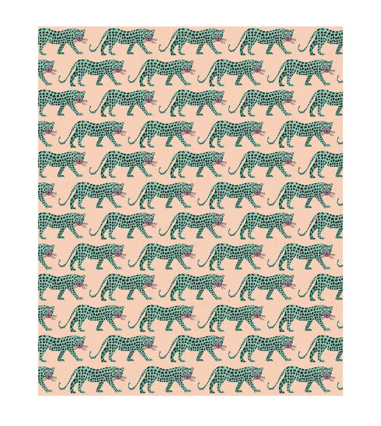Blue Leopard Giftwrap by Bex Parkin