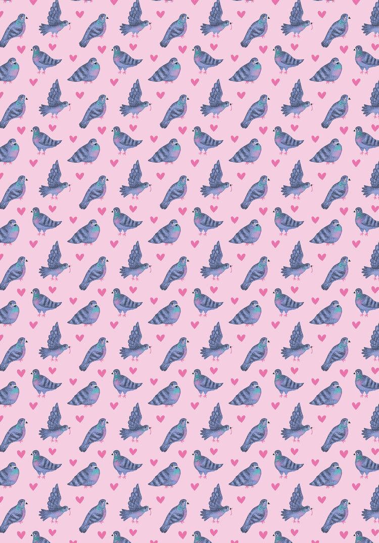 Kitsch Pigeons giftwrap